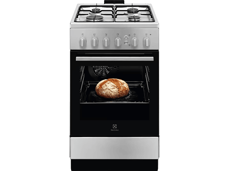 Electrolux LKG504011X Inox, szabadonálló, gáz, főzőzóna: 4, sütő:57L, grill, tűzhely