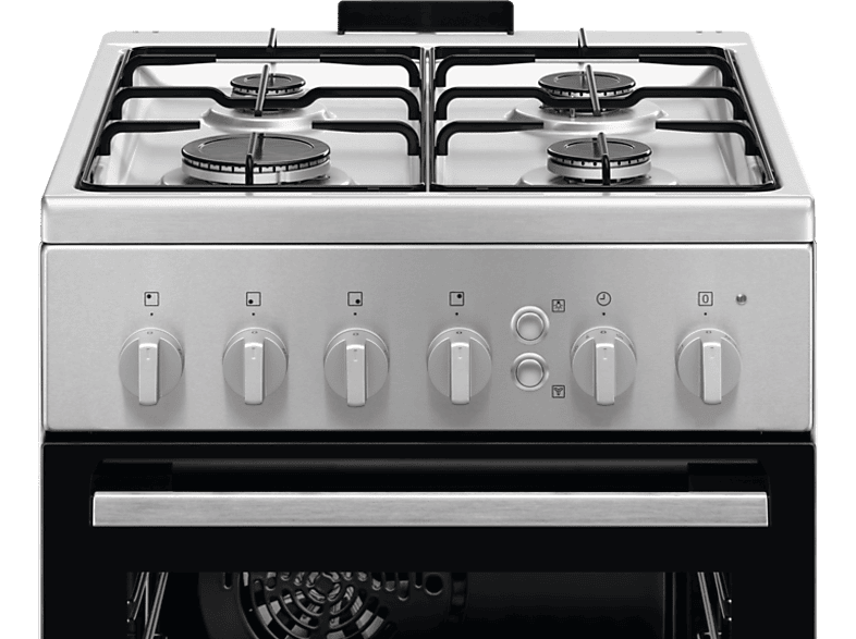 Electrolux LKG504011X Inox, szabadonálló, gáz, főzőzóna: 4, sütő:57L, grill, tűzhely