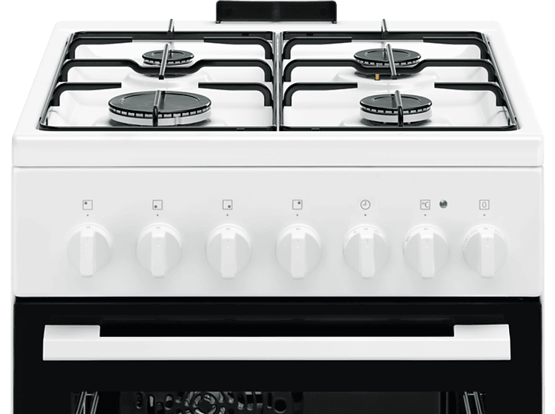 Electrolux LKK520032W fehér, szabadonálló, gáz, kombinált, főzőzóna: 4, sütő:57L, grill, tűzhely