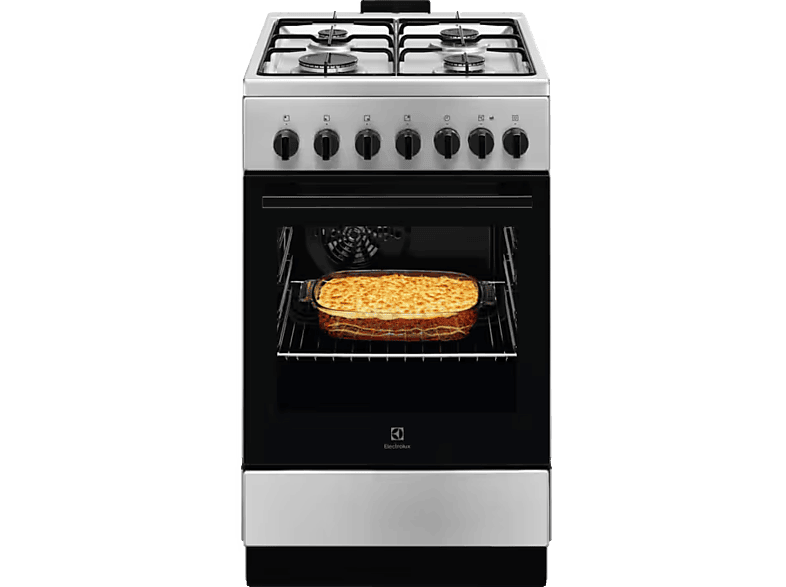 Electrolux LKK520032X inox, szabadonálló, gáz, kombinált, főzőzóna: 4, sütő:57L, grill, tűzhely