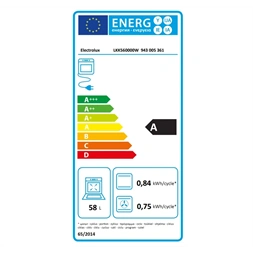 Electrolux LKK560011W fehér, szabadonálló, gáz, kombinált, főzőzóna: 4, sütő:58L, grill, tűzhely