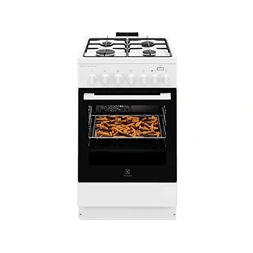 Electrolux LKK560011W fehér, szabadonálló, gáz, kombinált, főzőzóna: 4, sütő:58L, grill, tűzhely (Használt - B)