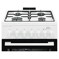 Electrolux LKK560011W fehér, szabadonálló, gáz, kombinált, főzőzóna: 4, sütő:58L, grill, tűzhely (Használt - B)