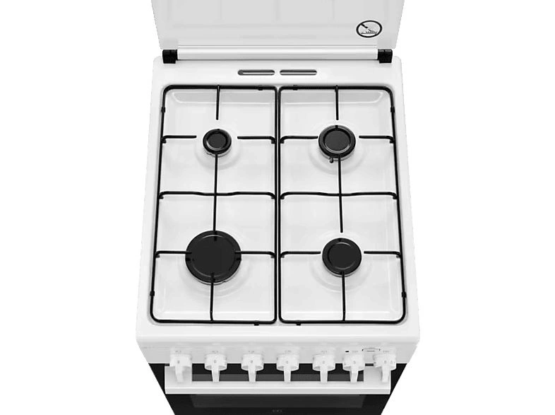 Electrolux LKK560011W fehér, szabadonálló, gáz, kombinált, főzőzóna: 4, sütő:58L, grill, tűzhely (Használt - B)