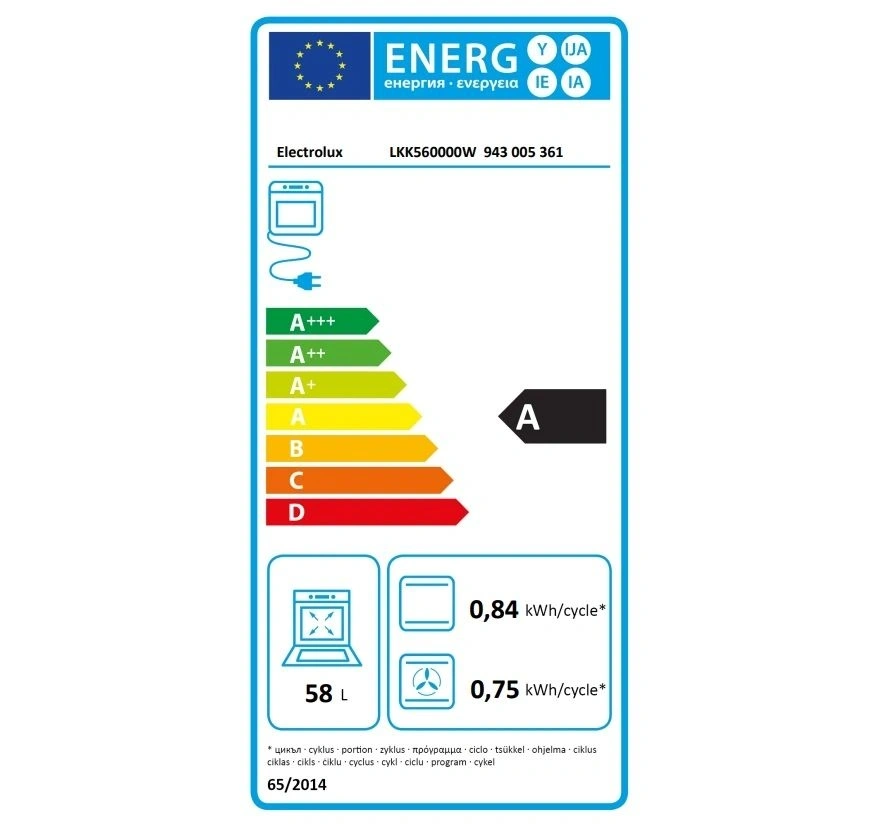Electrolux LKK560011W fehér, szabadonálló, gáz, kombinált, főzőzóna: 4, sütő:58L, grill, tűzhely (Használt - B)