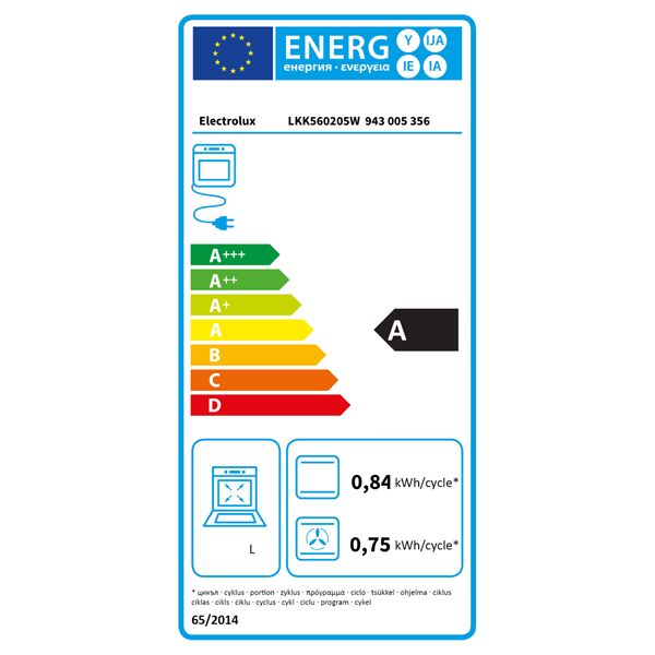 Electrolux LKK560205W fehér kombinált tűzhely