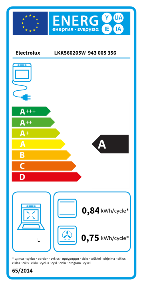 Electrolux LKK560205W fehér, szabadonálló, gáz, kombinált, főzőzóna: 4, sütő:58L, grill, tűzhely