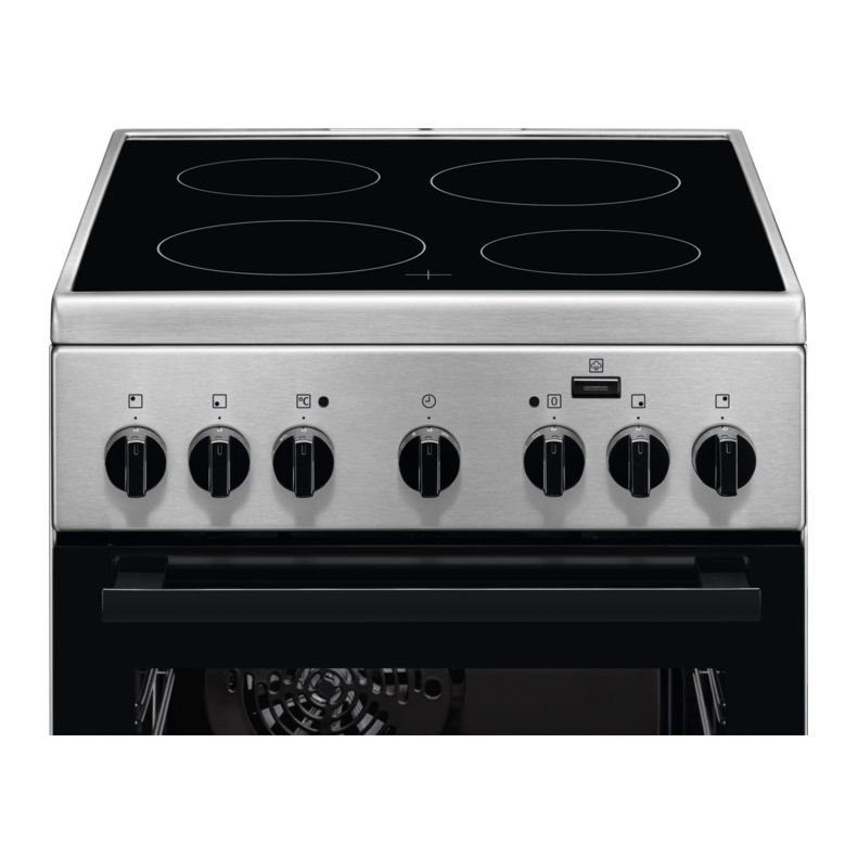 Electrolux LKR560000X inox, szabadonálló, kerámialapos, elektromos, főzőzóna: 4, sütő:54L, grill, tűzhely