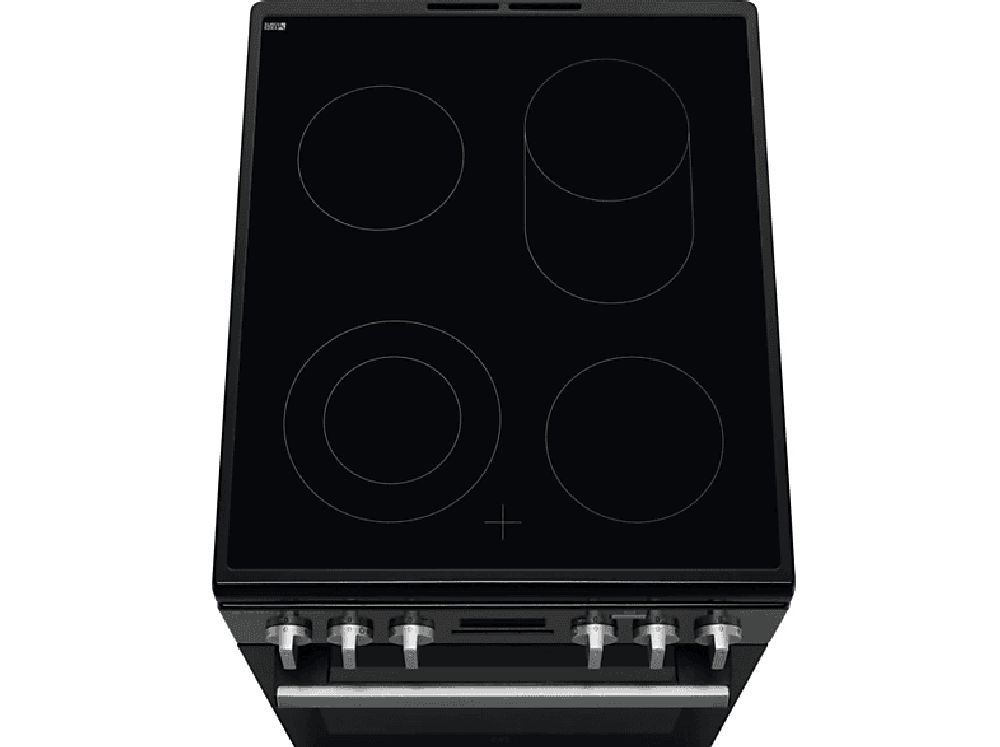 Electrolux LKR564200K fekete, szabadonálló, kerámialapos, elektromos, főzőzóna: 4, sütő:58L, grill, tűzhely