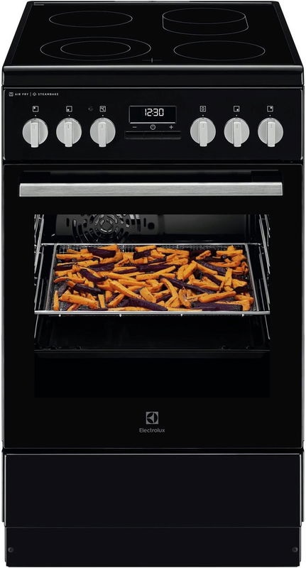 Electrolux LKR564275K fekete, szabadonálló, gáz, kombinált, főzőzóna: 4, sütő:57L, grill, tűzhely