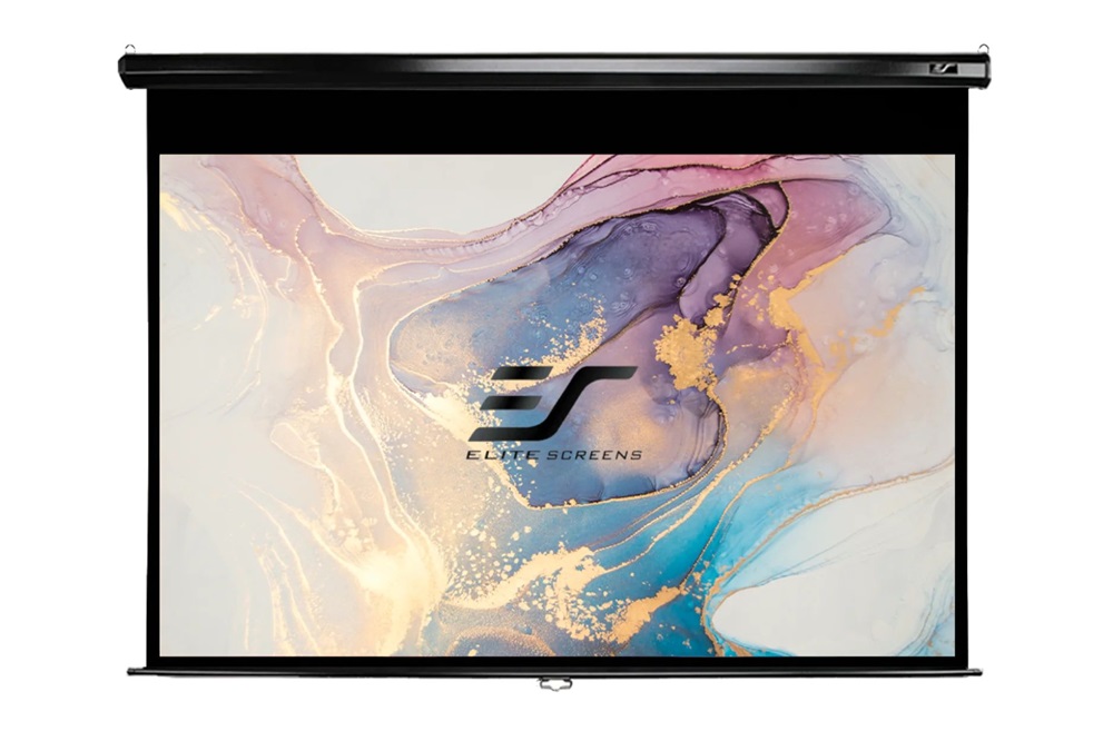 EliteScreens M92UWH 92" (16:9) 204x115cm fekete vázzal manuális fali vetítővászon