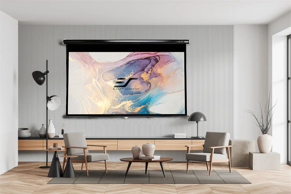 EliteScreens M92UWH 92" (16:9) 204x115cm fekete vázzal manuális fali vetítővászon