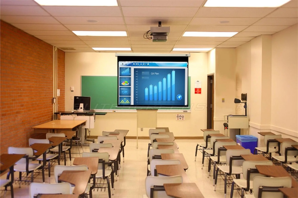 EliteScreens M92UWH 92" (16:9) 204x115cm fekete vázzal manuális fali vetítővászon