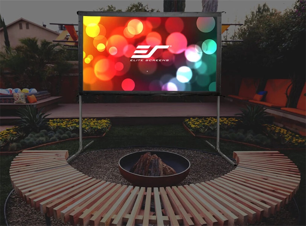 EliteScreens OMS100H2 100" (16:9) 222x125cm fekete mobil szabadtéri vászon + táska
