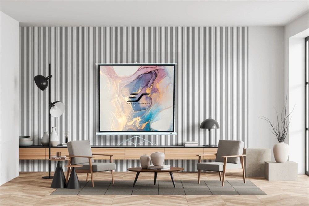 EliteScreens T113NWS1 113" (1:1) 203x203cm mobil háromlábú vetítővászon