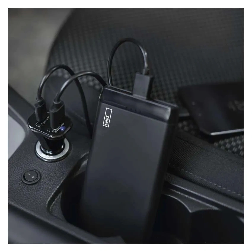 Emos B0526B ALPHA 10S, 10000 mAh, 10 W, fekete power bank