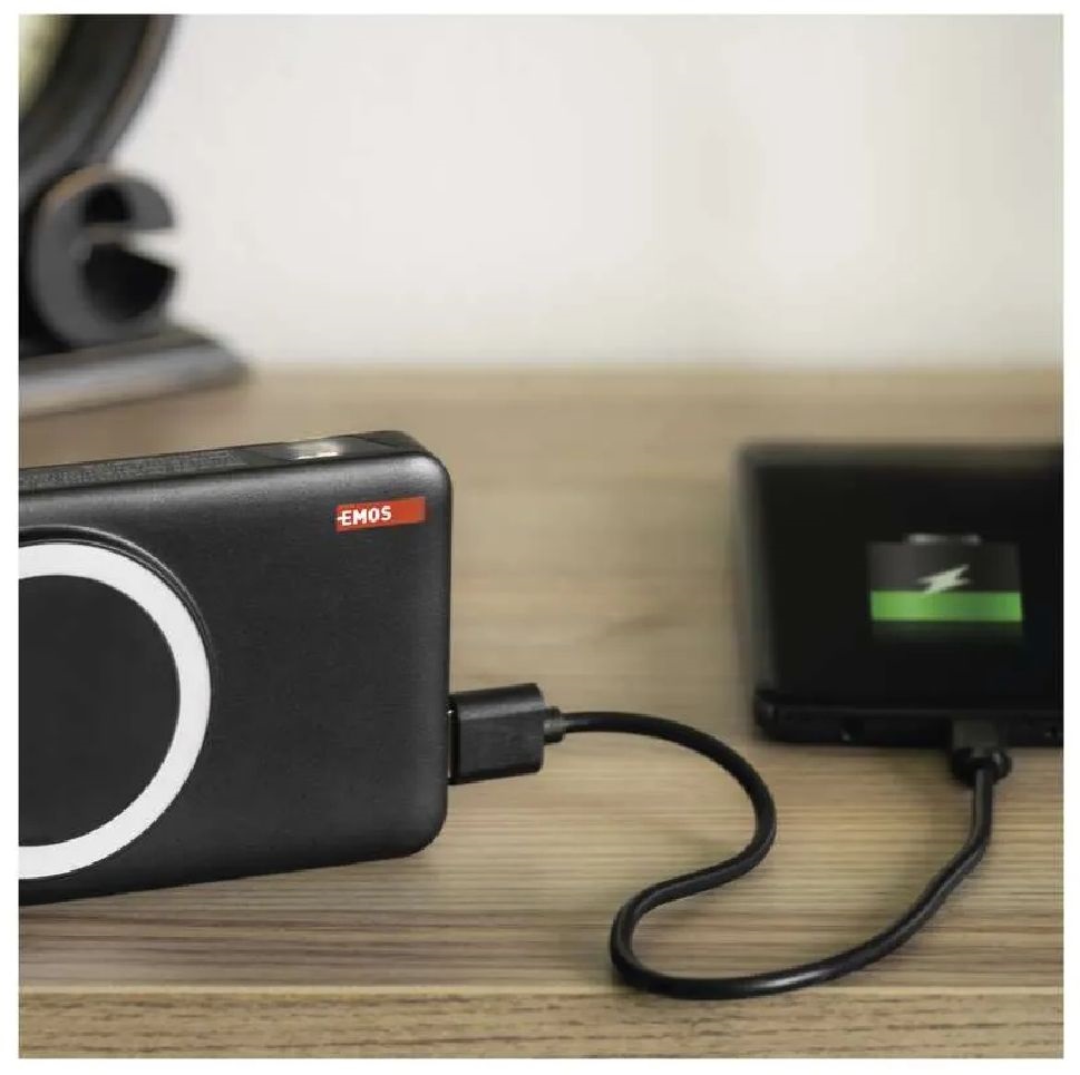 Emos B0542B WI 1022D, 10 000 mAh, 22,5 W+Wireless powerbank