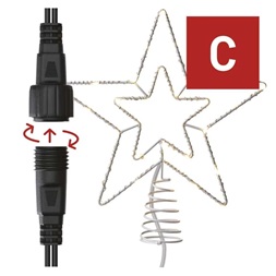 Emos D1ZW01 28,5 cm kül-beltéri meleg fehér Standard LED sorolható karácsonyi csillag