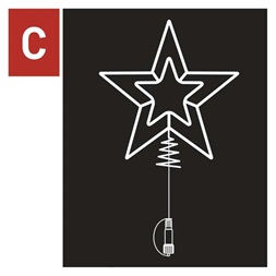 Emos D1ZW01 28,5 cm kül-beltéri meleg fehér Standard LED sorolható karácsonyi csillag