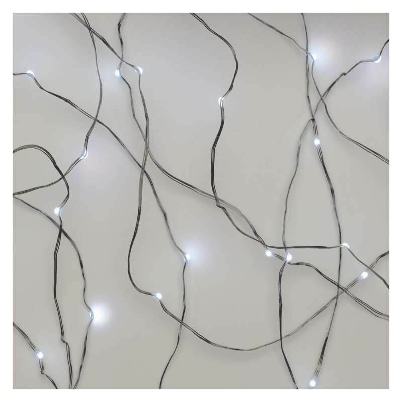 Emos D3AC06 LED 0,9m/10LED/beltéri/2xAA/időzítős/hideg fehér nano karácsonyi LED fényfüzér