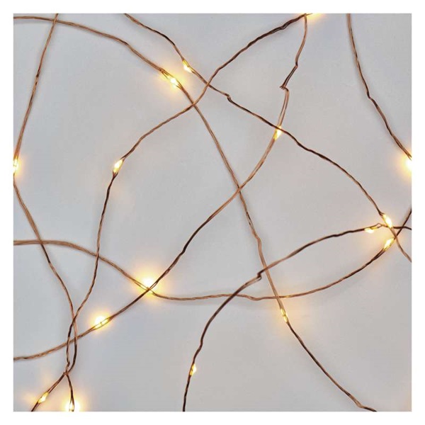Emos D3AW02 LED 10m/100LED/kül-beltéri/időzítős/réz/meleg fehér nano karácsonyi LED fényfüzér