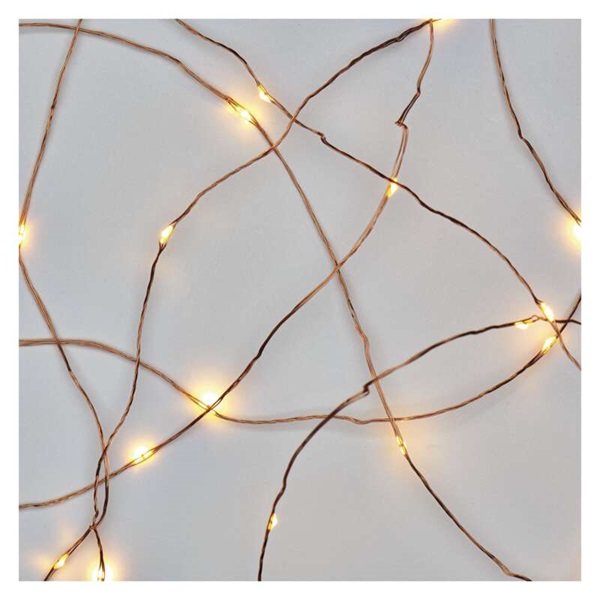 Emos D3AW06 LED 0,9m/10LED/beltéri/időzítős/2xAA/meleg fehér nano karácsonyi LED fényfüzér