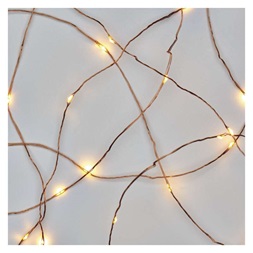 Emos D3AW06 LED 0,9m/10LED/beltéri/időzítős/2xAA/meleg fehér nano karácsonyi LED fényfüzér