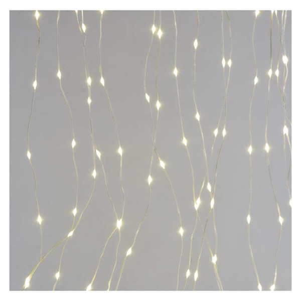 Emos D3EW01 nano fényfüggöny, 1,7x2 m, kültéri és beltéri, meleg fehér, pr. LED karácsonyi nano fényfüzér