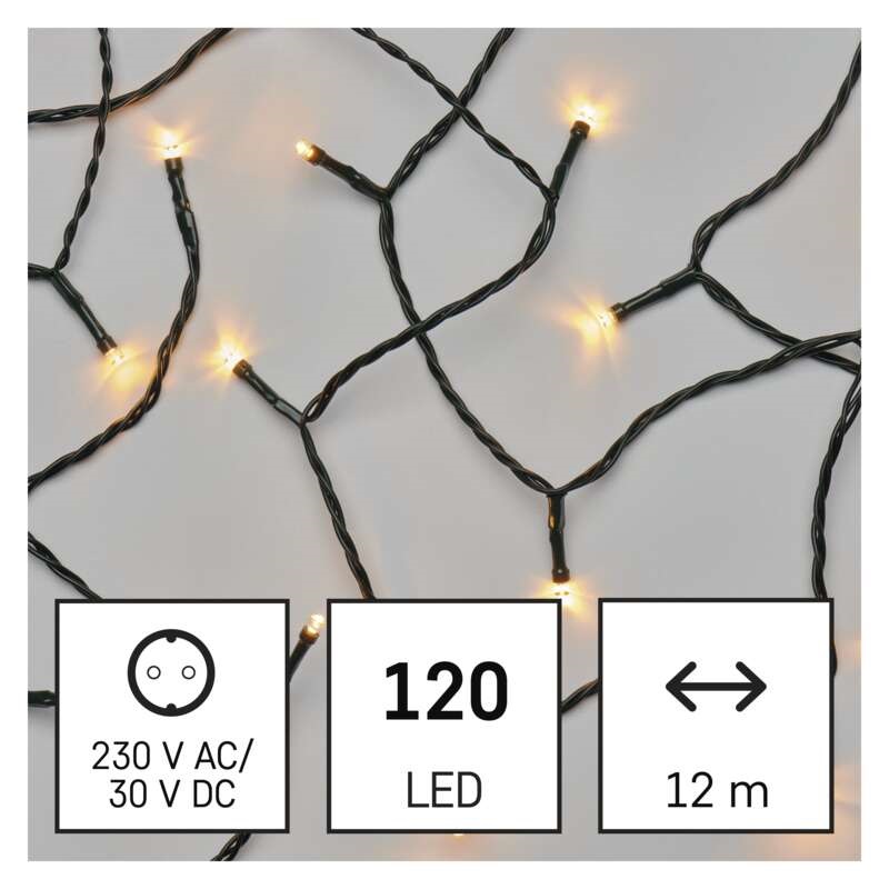 Emos D4AV03 12m/120LED/kül-beltéri/időzítős/vintage karácsonyi LED fényfüzér