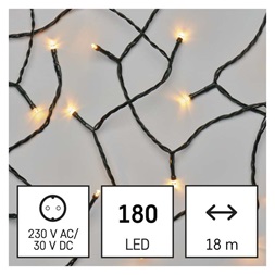 Emos D4AV04 18m/180LED/kül-beltéri/időzítős/vintage karácsonyi LED fényfüzér