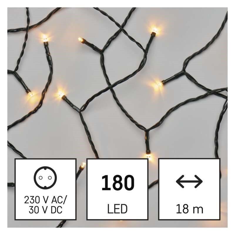 Emos D4AV04 18m/180LED/kül-beltéri/időzítős/vintage karácsonyi LED fényfüzér