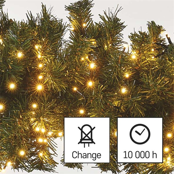 Emos D4BV03 12m/600LED/kül-beltéri/időítős/vintage süni karácsonyi LED fényfüzér