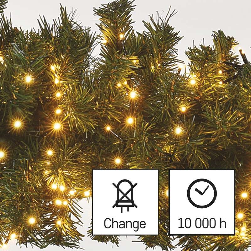 Emos D4BV03 12m/600LED/kül-beltéri/időítős/vintage süni karácsonyi LED fényfüzér