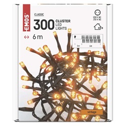 Emos D4BV04 6m/300LED/kül-beltéri/időzítős/vintage süni karácsonyi LED fényfüzér