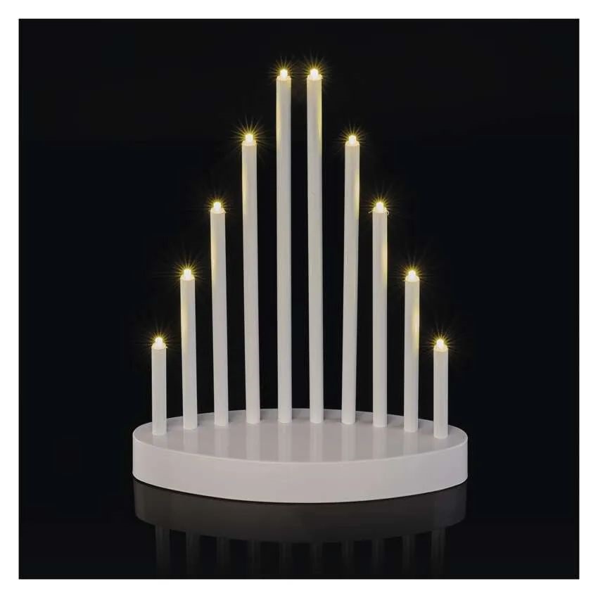 Emos DCAW01 24,5 cm 3x AA beltéri meleg fehér időzítős fehér LED gyertyatartó