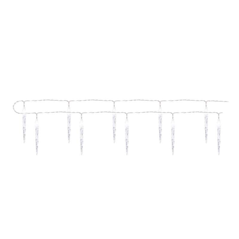 Emos DCGC01 1,35m/10LED/2xAA/beltéri/hideg fehér/időzítős/jégcsapok karácsonyi LED fényfüzér