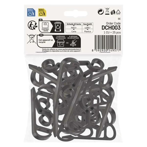 Emos DCH003 kültéri és beltéri karácsonyi füzér akasztó horog (25db/csomag)