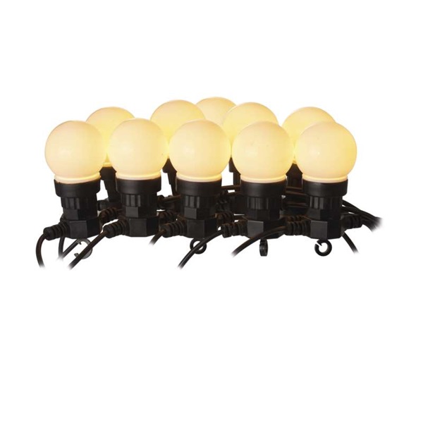 Emos DCPW01 10x party égő, opál, 5 m, kültéri és beltéri, meleg fehér LED fényfüzér