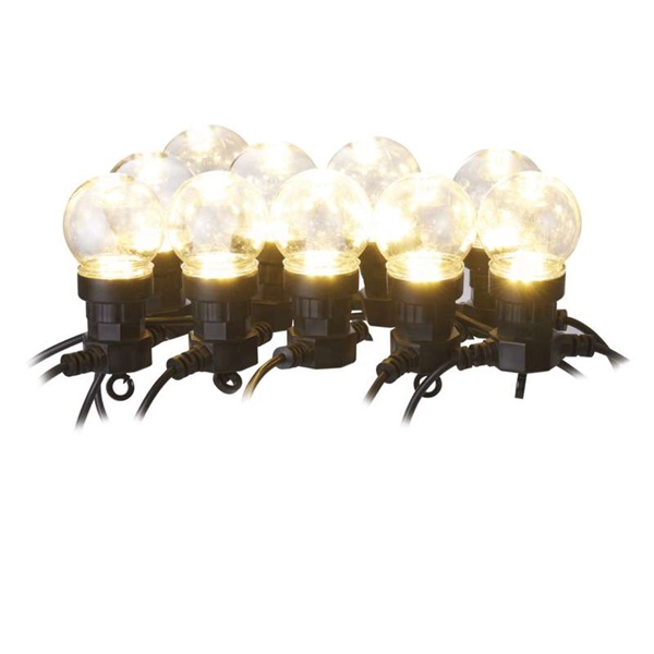 Emos DCPW02 10x party égő, átlátszó, 5 m, kültéri és beltéri, meleg fehér LED fényfüzér