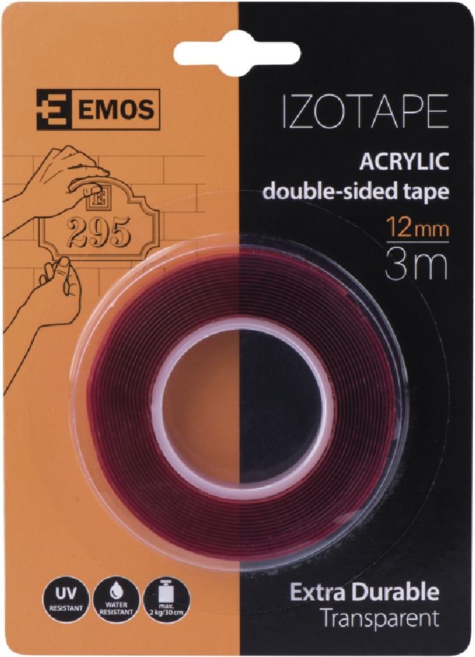 Emos F6060 12 mm x 3 m akril kétoldalú ragasztószalag