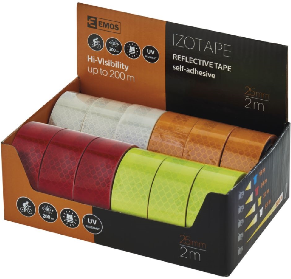 Emos F6070 25 mm x 2 m öntapadós fényvisszaverő szalag