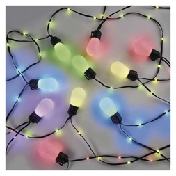 Emos GoSmart 15x parti izzók, 15 m, kültéri és beltéri, RGBIC WiFi LED fényfüzér