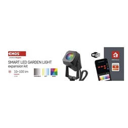 Emos GoSmart 1 darabos, 1,5 W, RGBIC dimmelhető, WiFi kültéri LED spotlámpa, bővítő készlet