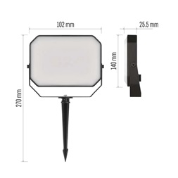 Emos GoSmart 3 darabos, 14 W, RGBIC dimmelhető, WiFi kültéri LED reflektor, kezdő készlet