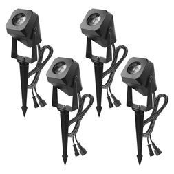 Emos GoSmart 4 darabos, 7 W, RGBIC dimmelhető, WiFi kültéri LED spotlámpa, kezdő készlet