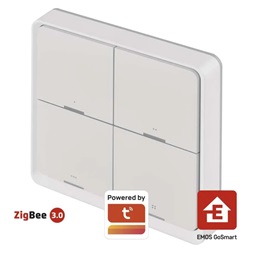 Emos H5013 GoSmart IP-2004ZW, ZigBee 3.0 okos hordozható 4 funkciós szcenárió kapcsoló