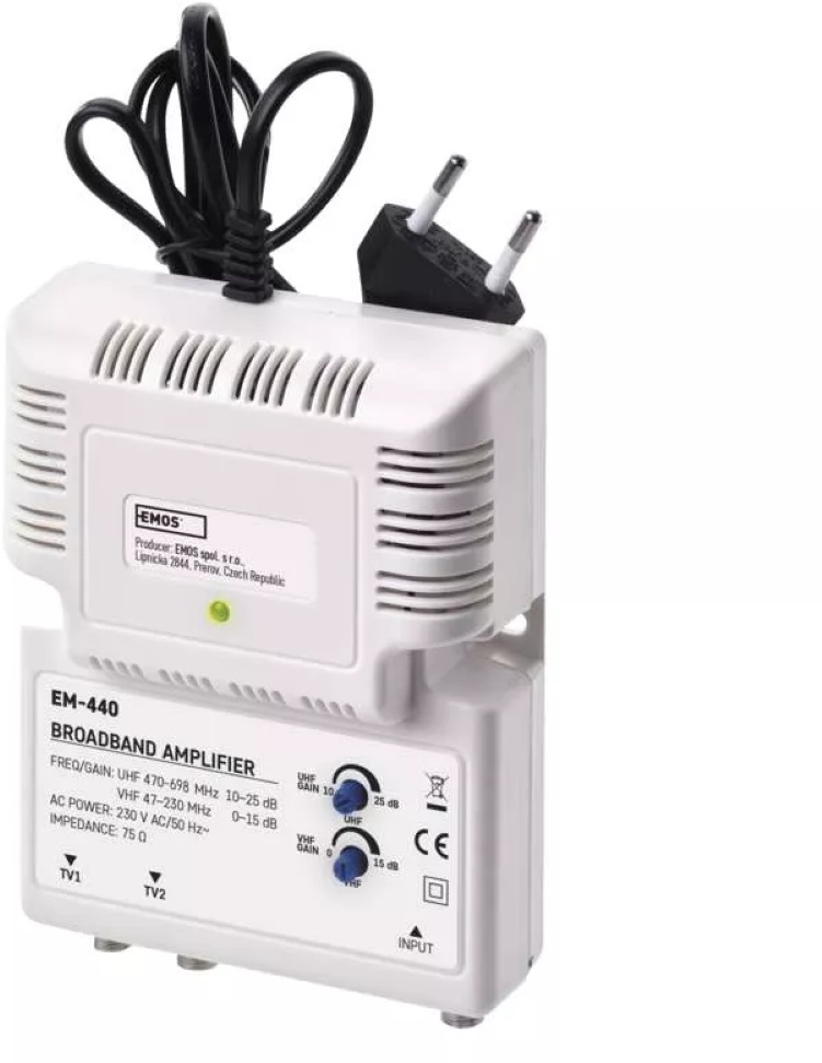 Emos J0400 EM440 szélessávú antenna erősítő