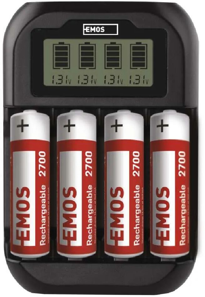 Emos N9331 BCN-41D + 4AA 2700 elemtöltő