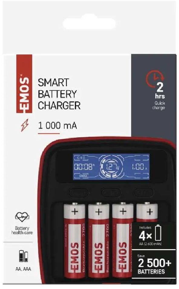 Emos N9341 profi BCN-42D + 4AA 2700 elemtöltő
