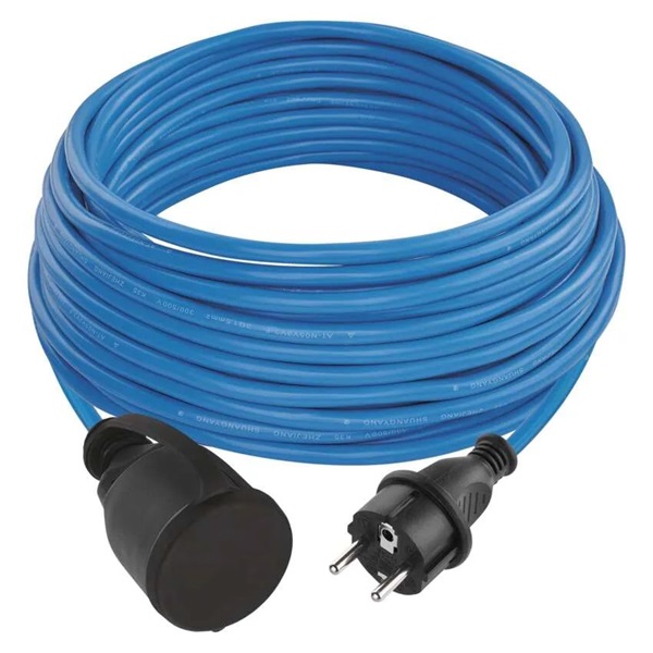 Emos P01520W 20 m/1 csatlakozó/kék/PVC/230 V/1,5 mm2 fagyásálló hosszabbító kábel